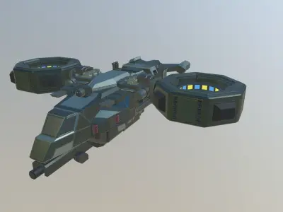 ASU-001 Zephyrs Tactical Helicopter Low-poly 3D model