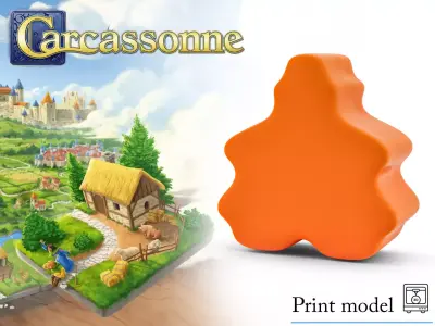 Carcassonne MESSENGER Meeple Token Upgrade  3D Print Model 3D print model