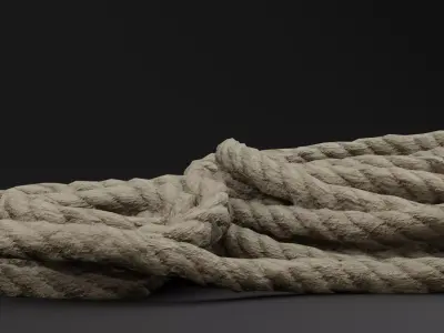 Bundled Rope Coils Low-poly 3D model