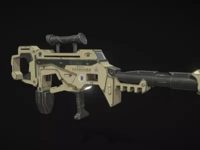 Rifle Body Low-poly 3D model
