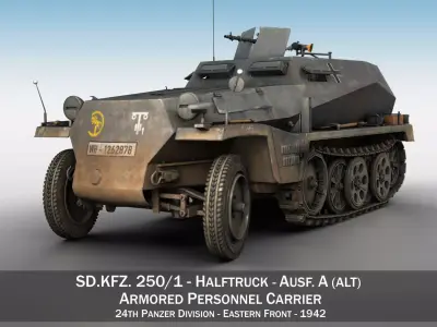 SDKFZ 250 - Halftruck  - 24PD 3D model