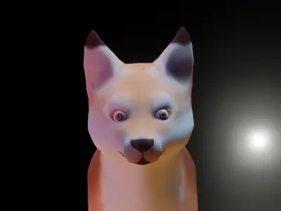 Low Poly Game Ready Wild Fox  Low-poly 3D model