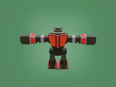 Low-Poly Mecha Robot Character Low-poly 3D model