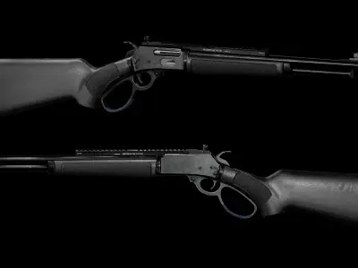 GAME READY MARLIN LEVER ACTION RIFLE PBR RIGGED Low-poly 3D model