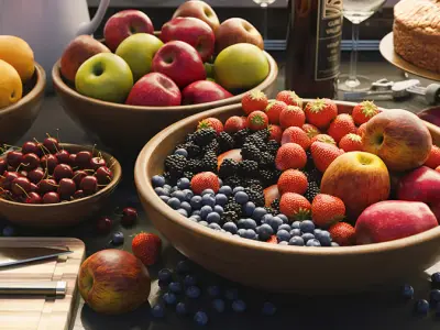  Black Raspberries Fruit Bowl Food Model  buy