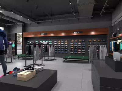 Sports Store Interior 3D model