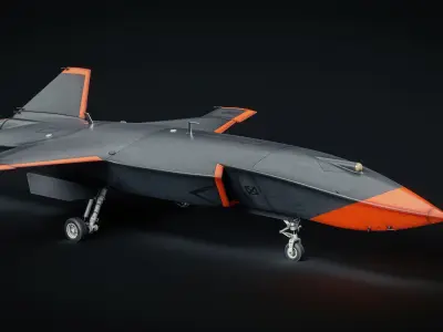 MQ-28 Ghost Bat Game Ready Drone Low-poly 3D model