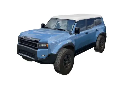 SUV off road lo-poly 3d model no logos  Low-poly 3D model
