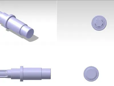 Shaft stainless steel tool Free 3D model