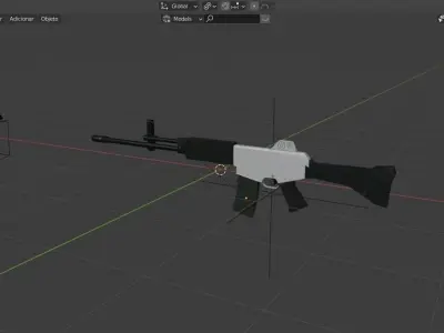 K2 Assault Rifle - Creative Low-Poly 3D Model Free low-poly 3D model