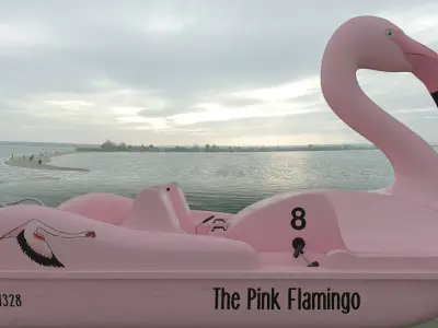 Flamingo Pedal Boat 3D model