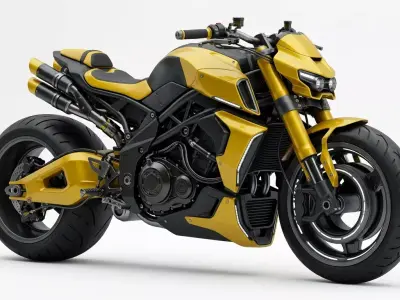 Urban Streetfighter High-Poly Concept Motorcycle 3D model