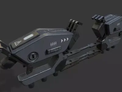 Scifi hard surface pliers Low-poly 3D model
