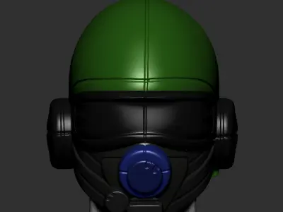 helmet high poly sculpt 3d printable ver 7 3D model 3D model buy