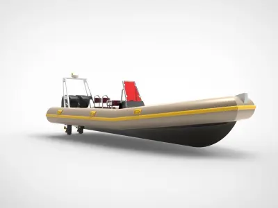 rescue boat 3D model buy