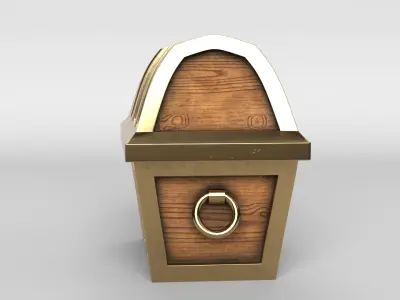Treasure Chest Low-poly 3D model