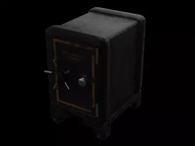 Antique Iron Safe 3D model purchase