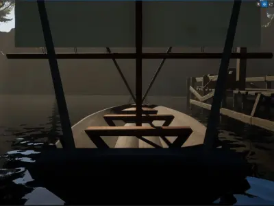 Wooden Sailboat Free 3D model