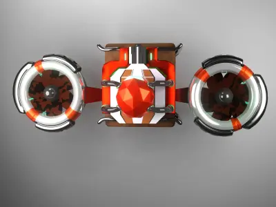 ScifiDrone TigersGauntlet  002 3D model