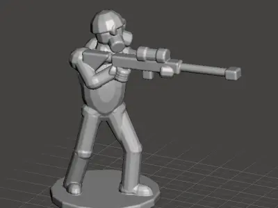Armed Soldiers Set of 5 models 3D model