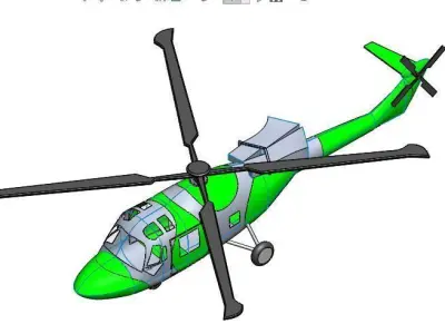 Agusta Westland Lynx helicopter 3D model