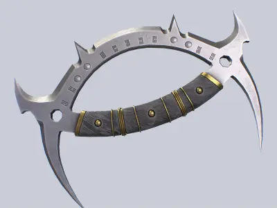 Deer horn knife Low-poly 3D model
