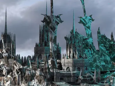 Van Helsing Mountain castle 2 Tower 3D model