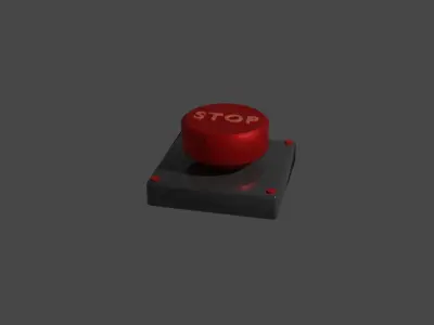 Emergency Button Low-poly 3D model Low-poly 3D model