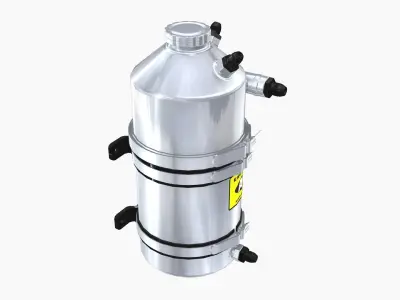 Aviaid Dry Sump Oil Tank Low-poly 3D model