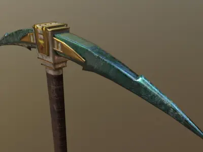 Pickaxe - Adamantite Low-poly 3D model