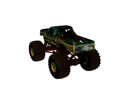 Monster Truck Offroad Pickup Studio Render 3D Model 3D model