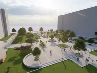 park-public park-Private Park Landscape 3D model 3