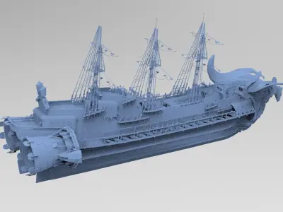 Eagle Fang Master Kings Airship base 2 3D model