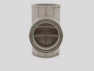 Industrial Factory Dust Collection Duct Inlet for 3D print 3D model