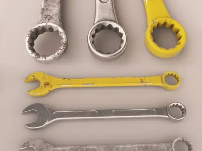 Wrench KEY 2 Low-poly 3D model