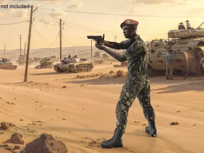  Somali Soldier with Gun 