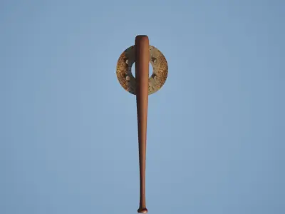 Baseball Bat With Disc brake Low-poly 3D model