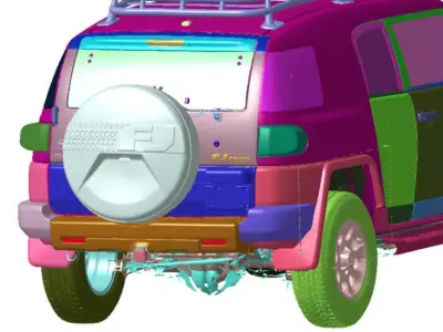 Toyota FJ Cruiser  2013 Vehicle 3d scan model 3D model 3D model