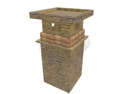 Desert Watchtower Low-poly 3D model