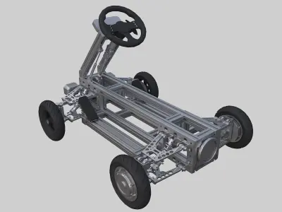 Electric vehicle frame 3D model