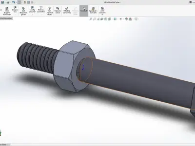 Bolt and Nut  M6 thread  Suitable for 3D Printing 3D print model