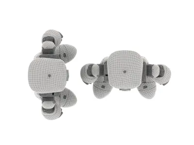 RobotShaped Low-poly 3D model