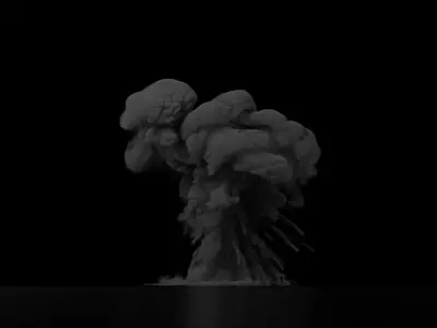 Oil Explosion VDB 3D Model 3D model