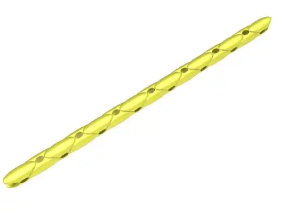 Twisted Rope Bar Jewelry Model 4190 3D print model