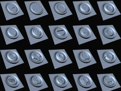 90 Bolt VDM and IMM Brushes Pack 3D model