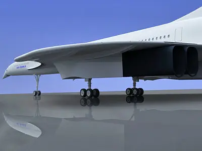 France Concorde Airliner 3D model