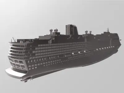 MS Rotterdam Holland Americas brand new cruise ship 2021 3D print model