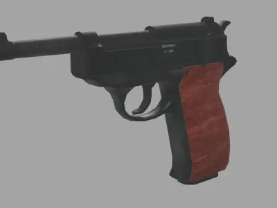 Walther P-38 Pistol Low-poly 3D model