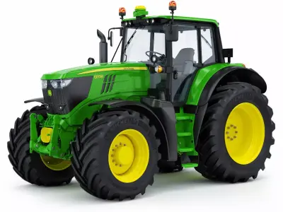 Farm Tractor John Deere 6195M 3D model