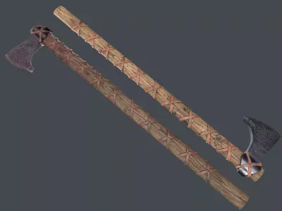 Low poly Viking Axe Low-poly 3D model